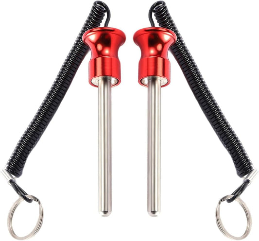 Frdhee 2Pcs Weight Stack Pin, Universal Magnetic Weight Pin with Pull Rope, 0.4 Inch Aluminum Alloy Gym Pin Weight Machine Pin for Home Gym Exercise Machine Accessories
