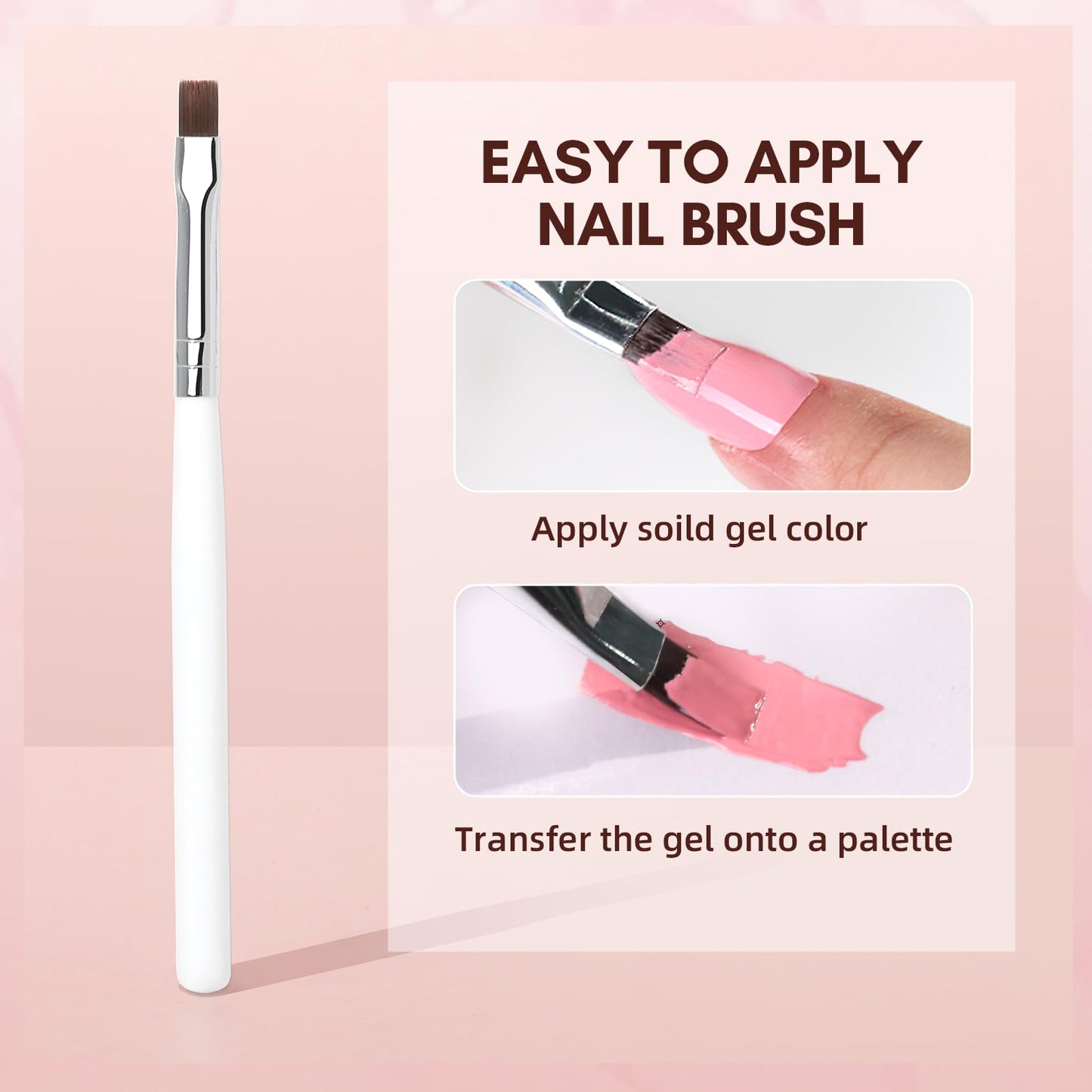 Makartt Ombre Gel Nail Polish Kit: 6 Colors Gradient Blush Effect, Upgrade Pat Painting Gel with Nail Sponge & Drawing Brush for Ombre Winter Manicure White Pink Brown Nude
