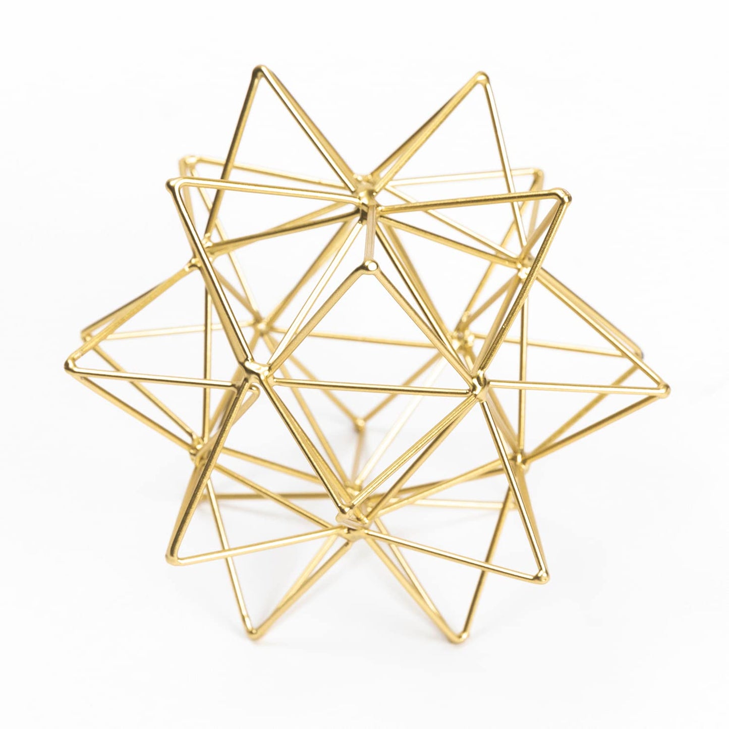 YiLifebes Metal Geometric Table Top Decor, 3D Metal Geometric Sculpture, Gold Abstract Sculpture for Home Decor, Table Art Decorations for Home, Living Room, Office, Bedroom