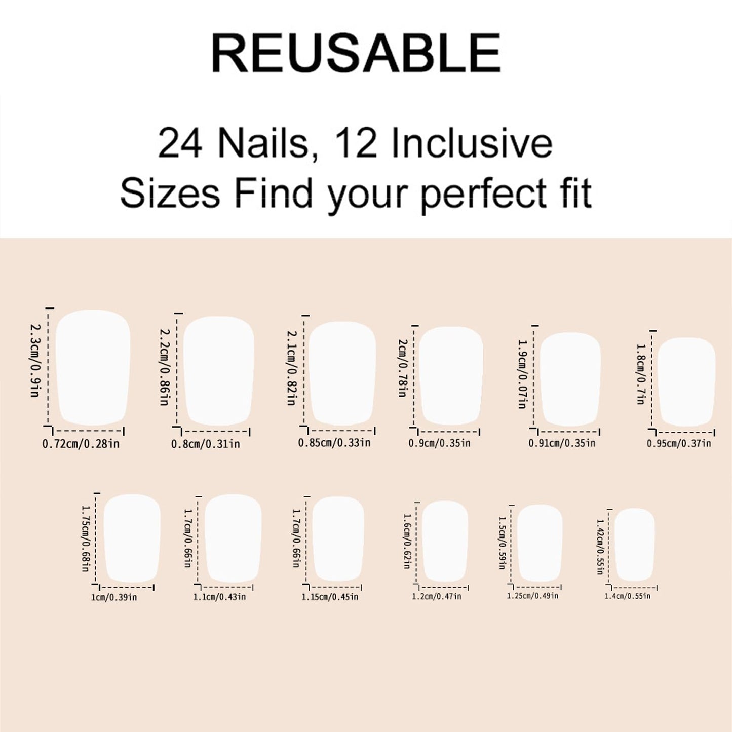 Black Leopard Print Press on Nails Medium Square Fake Nails Black French False Nails with Cheetah Print Design Stick on Nails for Women Girls Manicure Decoration 24 Pcs