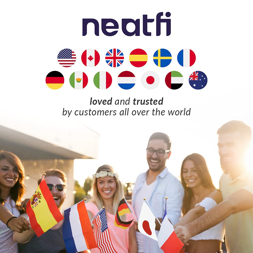 Neatfi XL 2,200 Lumens 24W LED Desk Lamp – 23” Wide Shade | Dimmable Eye-Caring Task Light | Adjustable Arm | Home Office, Study, Crafts & Nail Tech (Non-CCT with Clamp, White)