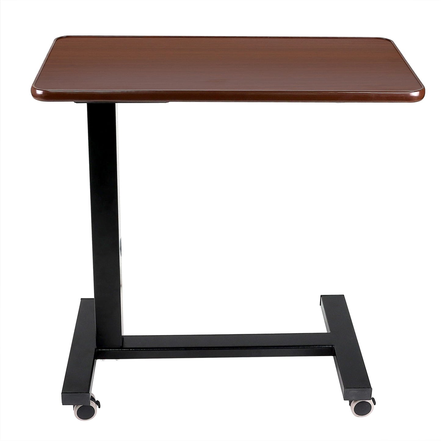 Vaunn Medical Electric Overbed Table Bedside Height Adjustable Table with Wheels (Electric-Powered, Hospital and Home Use)