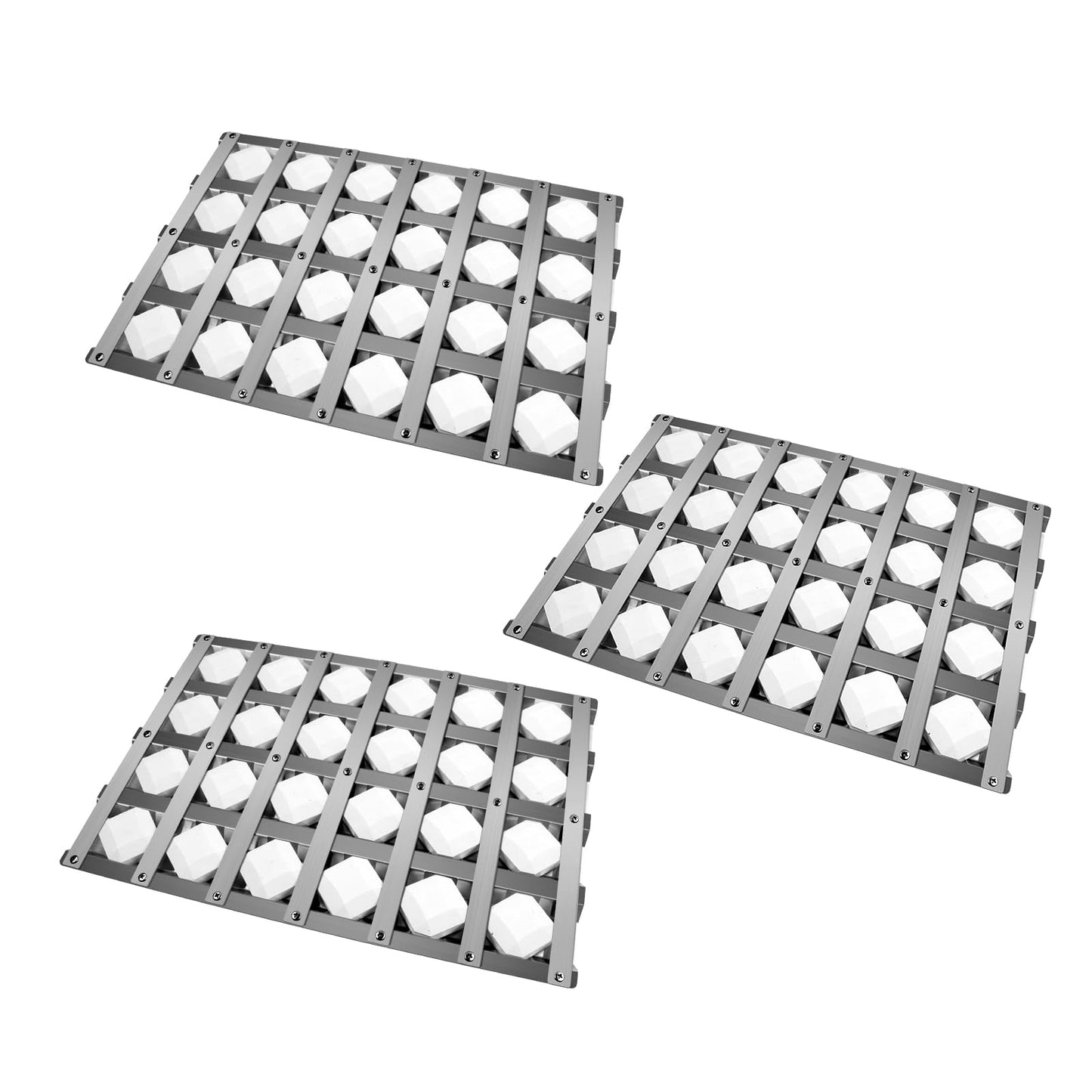 Kalomo Grill Briquette Tray Grill Heat Plates for Alfresco Grill ALX2-30C, ALX2-42C, ALX2-42RFG, ALX2-56, ALX2-56BFG, 17.8125" Stainless Steel BBQ Heat Shield Flame Tamer with 72 Ceramic Briquettes