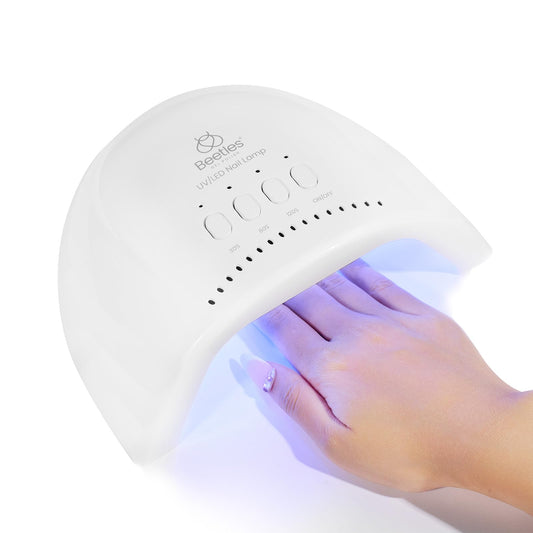 Beetles UV Nail Lamp - LED Nail Lamp with 3 Timer 30/60/120s UV Light for Gel Nails Smart Sensor Nails Dryer for Fast Curing Gel Polish Top Coat and Base Coat, DIY Salon Manicure Art Tools, White