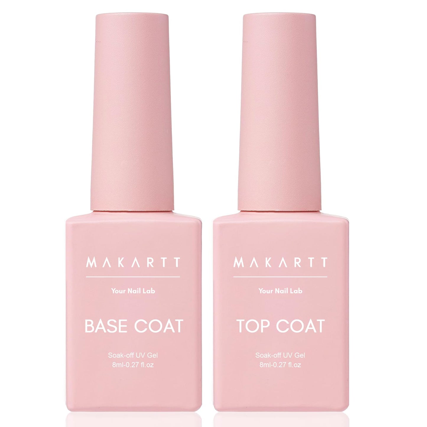 Makartt No Wipe Top Coat and Base Coat Kit with Clear Blooming Gel Bundle, Clear Gloss Shiny Stain Resistant General Gel Top Coat Nail Polish, Clear Blooming Gel 15ml for Spreading Effect