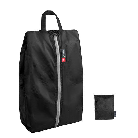 pack all Foldable Shoe Bag for Travel, Water-Resistant Ultralight Shoe Pouch for Gym, Odor-Resistant Soccer Cleats Bag for Sport (Dual Pocket Version)