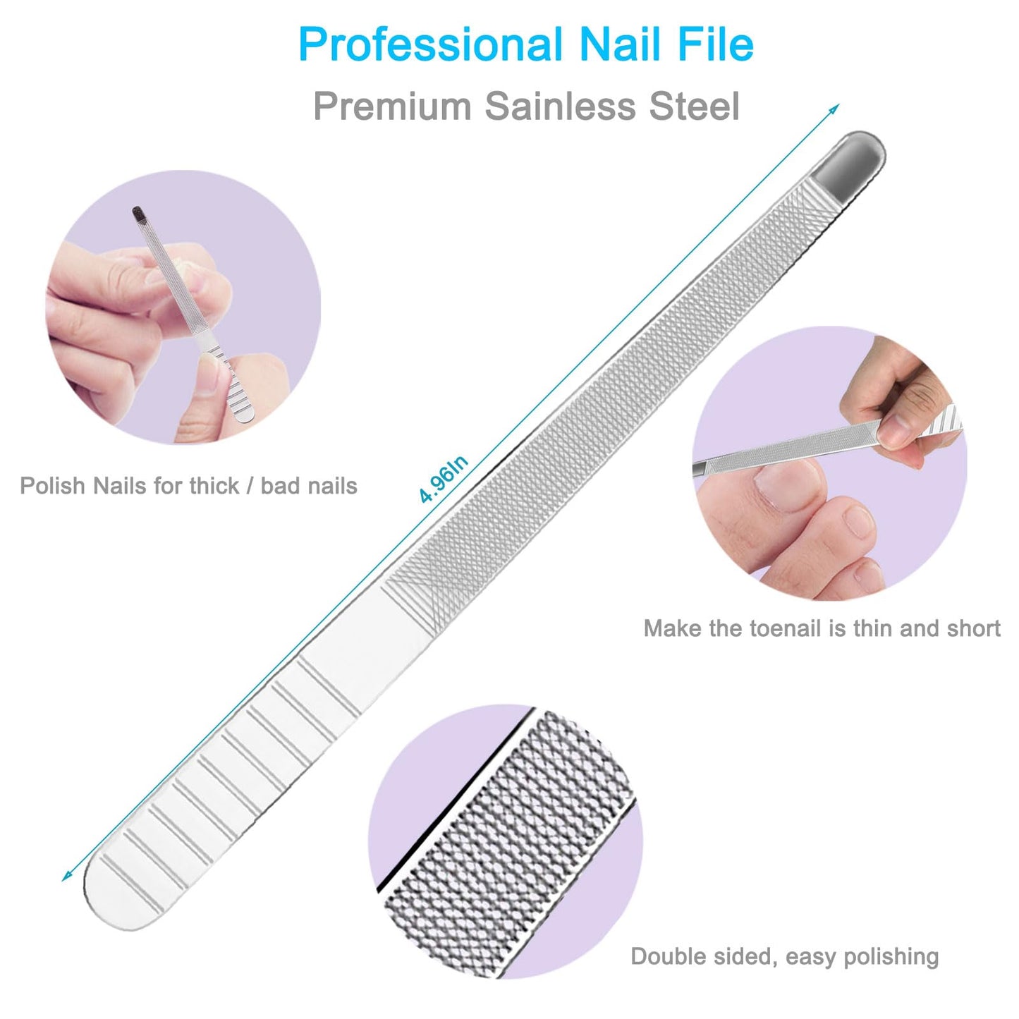 Pingispower Cuticle Trimmer & Cuticle Pusher Kit, 9PCS Professional Stainless Steel Cuticle Nippers & Cuticle Cutter Remover Manicure Tool for Women Home Salon &Travel for Fingernails & Toenails