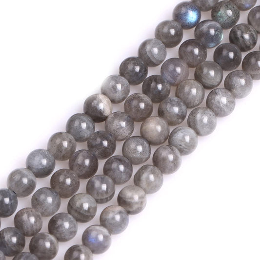 GEM-Inside Natural 6mm AA Grade Blue Rainbow Labradorite Gemstone Loose Beads Round Crystal Energy Stone Power for Jewelry Making 15''