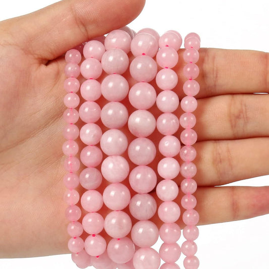 6mm Natural Rose Quartz Beads Round Gemstone Loose Beads for Jewelry Making (60-62pcs/strand)