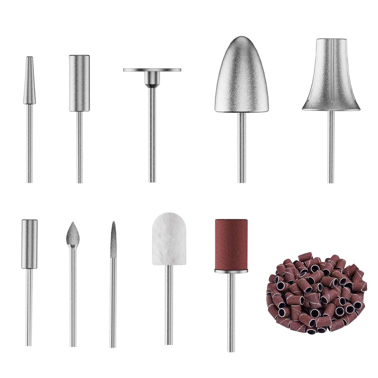 Professional Electric Nail Drill 45,000 RPM + 10pcs Nail Drill Bits & 50pcs Sanding Bands – Cordless Rechargeable Salon Kit for Acrylic, Gel Nails, Cuticle Removal, Shaping & Polishing