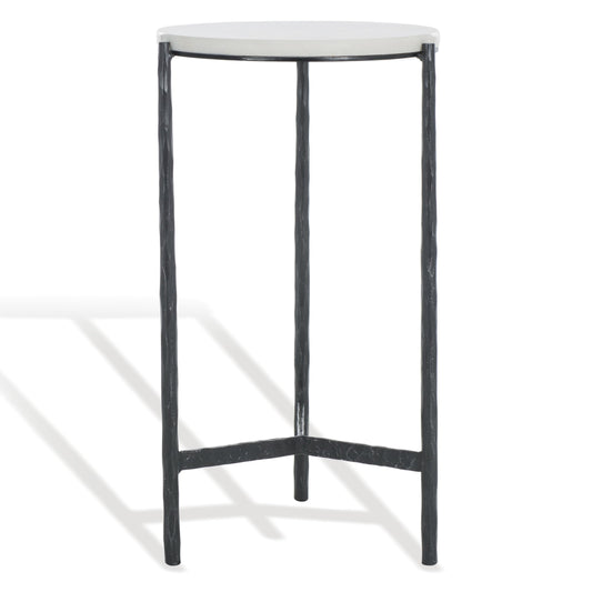 SAFAVIEH Couture Collection Marylou Black/White Marble Top Drink Table (Fully Assembled)