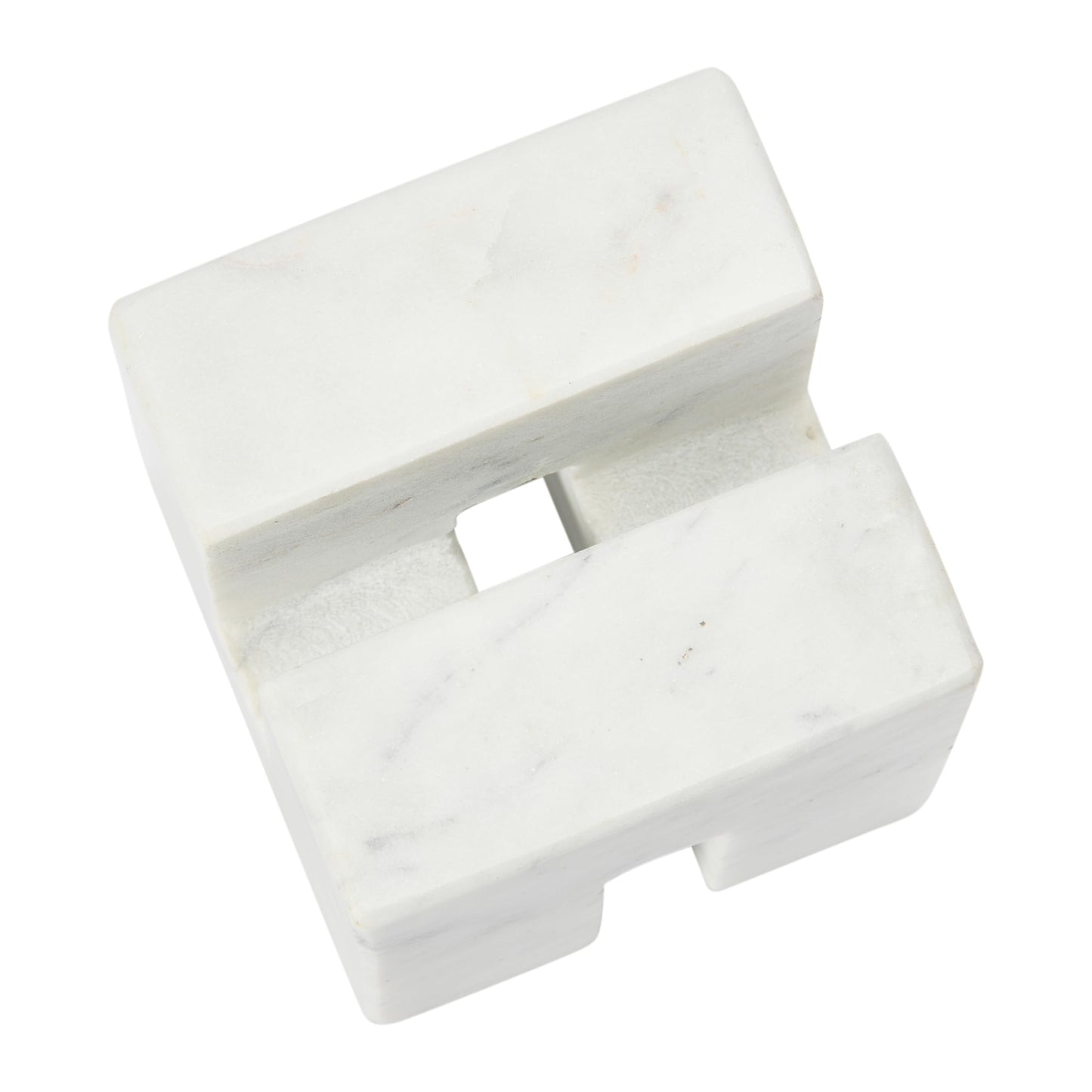 Creative Co-Op Contemporary Marble Cookbook Stand, White