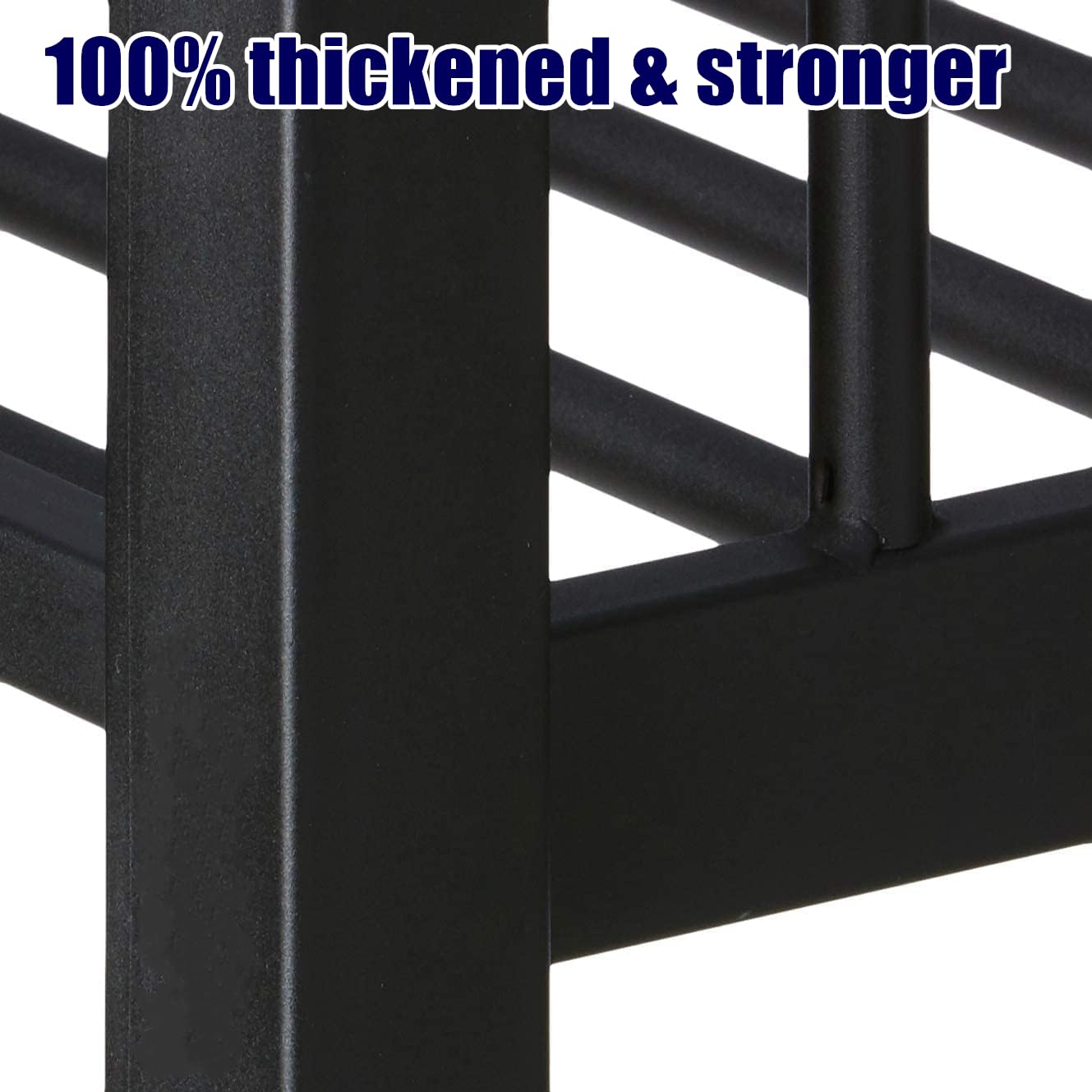 QLUSAN Latest Upgraded & Stronger Heavy Duty Metal Twin XL Over Queen Size Bunk Bed, Safer Thickened More Stable Bunkbed (Greater Weight Capacity) (Twin XL Over Queen)