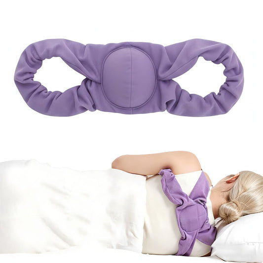 SOMIVOT Posture Corrector for Sleeping – Upper Back and Shoulder Alignment Brace with Soft Support Pad, Comfortable Nighttime Clavicle & Posture Training Strap for Men and Women (Large)