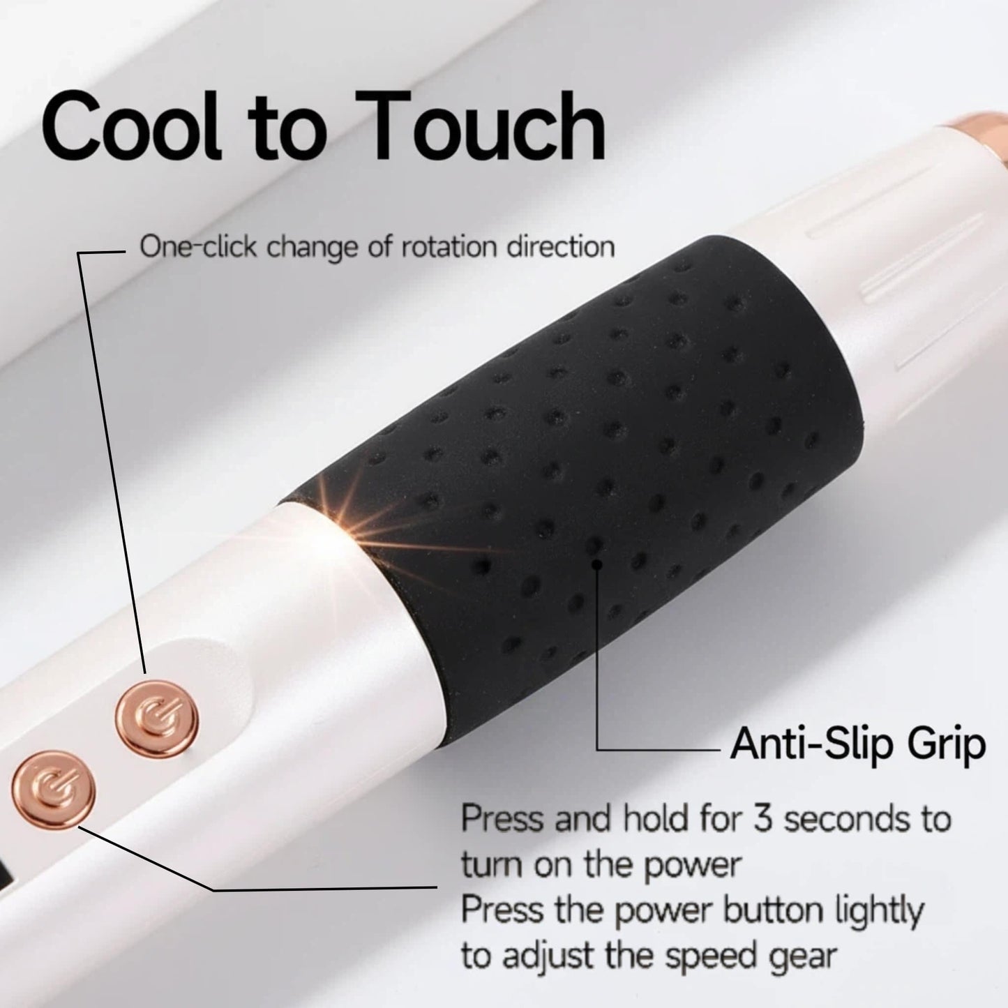 Cordless Nail Drill Professional, 15 Speeds 2-Way Portable Electric Nail File Kit for Women Home Salon Manicure Pedicure Beginners (White)