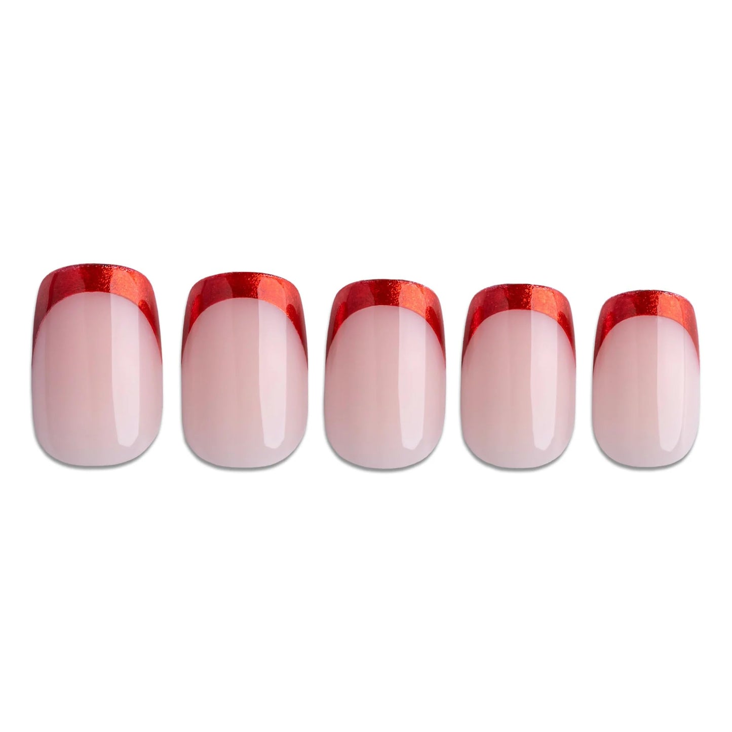 PaintLab Press On Nails - Red Crimson Short Square Fake Nails, 30 Nails in 15 Sizes with Glue, Reusable Salon Quality Press On Nails