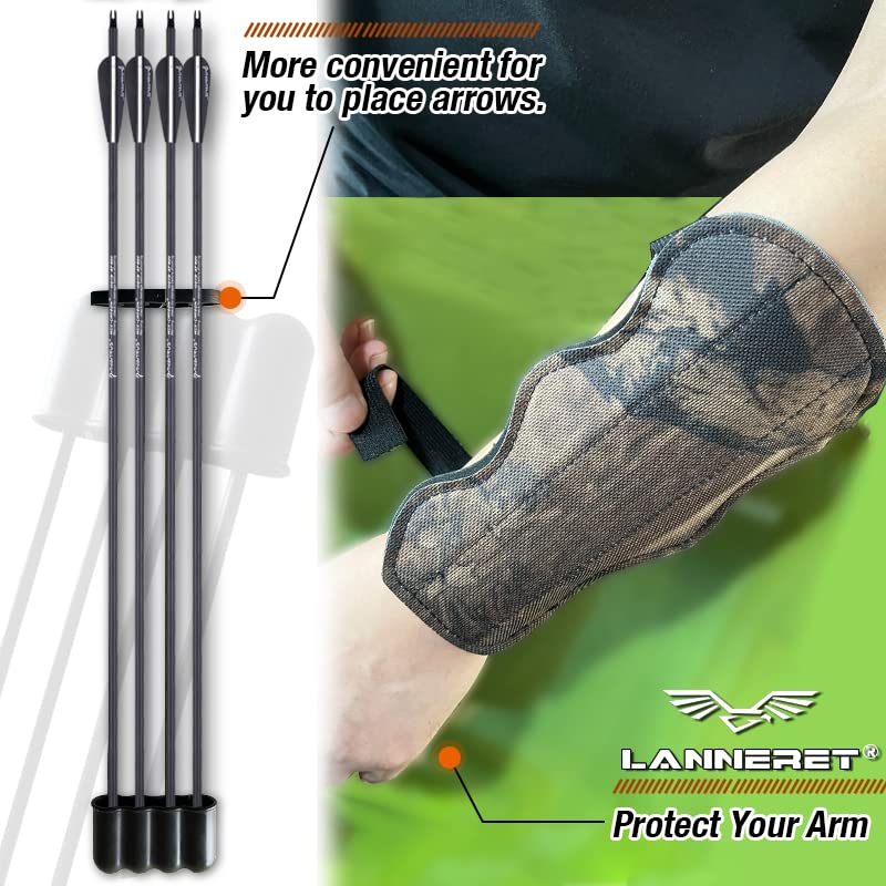 Lanneret Compound Bow and Archery Sets - Right Hand Archery Compound Bows 0-70 lbs Draw Weight Adjustable for Adults and Beginners，Hunting Bow Kit for Beginner Camouflage