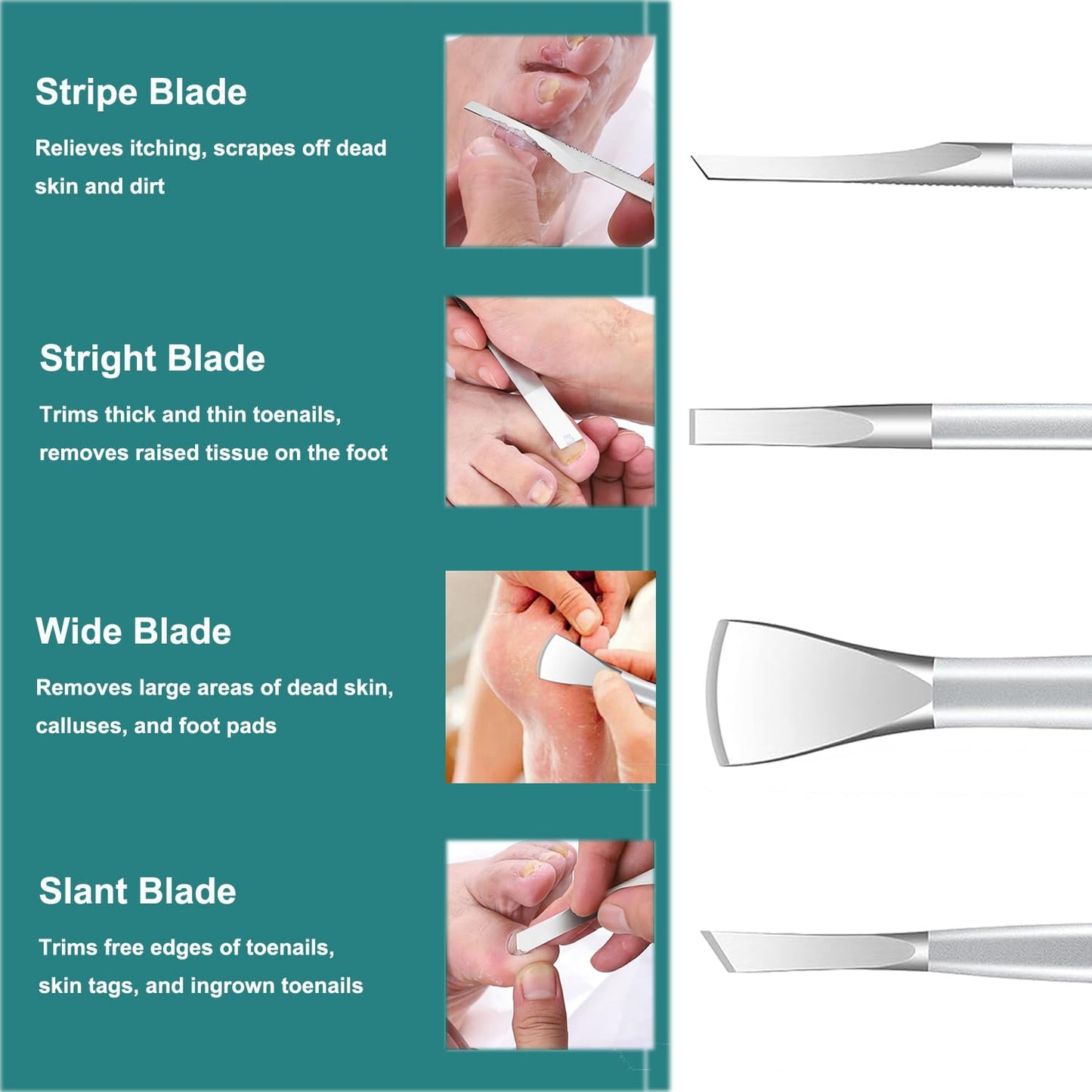 Pedicure Tools for Feet,Ingrown Toenail Treatment,Ingrown Toenail Removal Kit,Pedicure Set,Toenail Grooming Kit,Top Notch Foot Blade, Super Sharp Toenail Clippers(8 Pcs Leather Case)