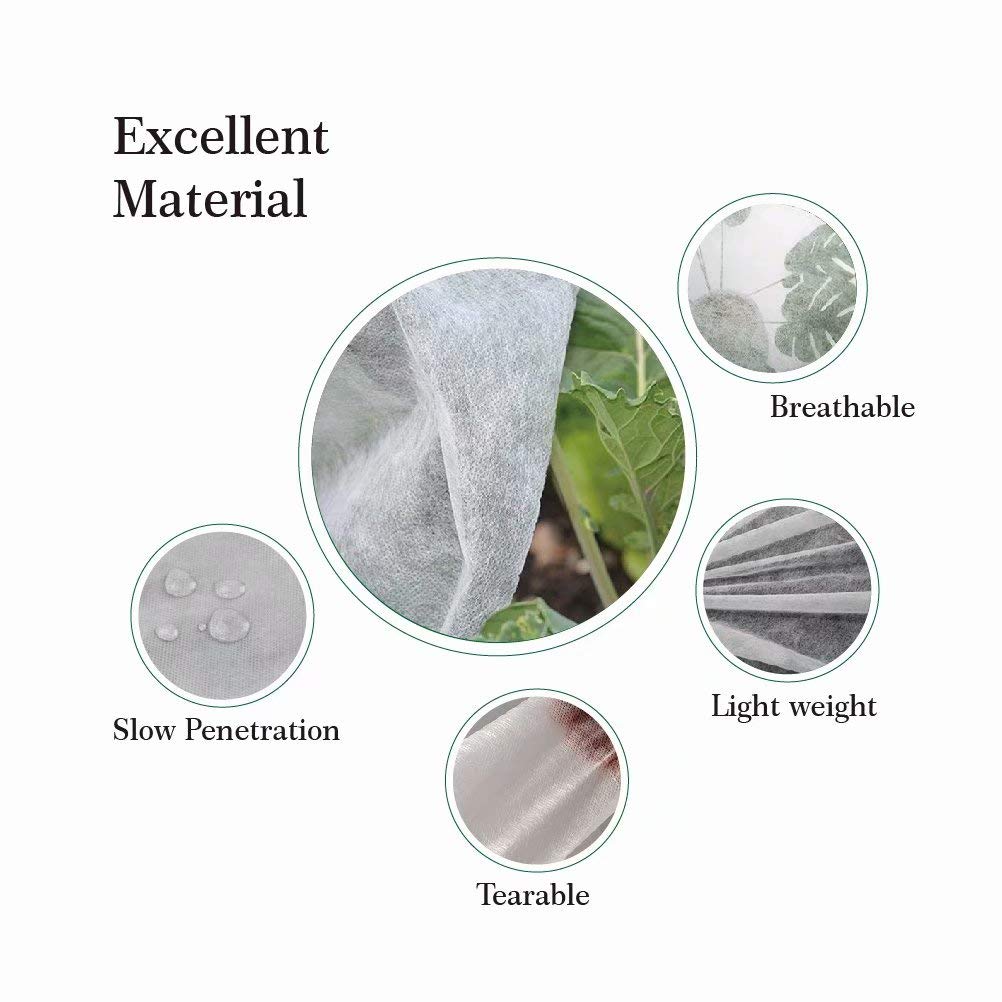 Agfabric Plant Covers Freeze Protection Frost Blankets for Plants 10'x15' 0.55oz Row Covers Plant Cover Winter Frost Pests Protection,White