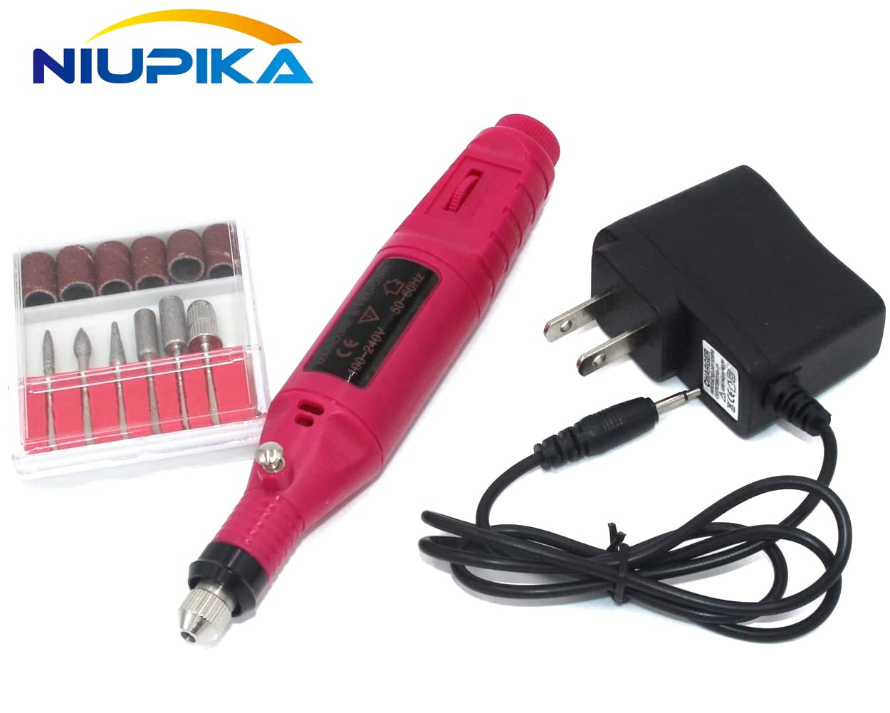 NIUPIKA Grind Nails Appliance Art Drill Kit Electric Finger Toe Nail Grinder Polish Rotary Tool Accessories Manicure Pedicure Tools Nails Grinding Repair