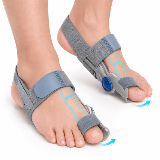 2 Pack Bunion Corrector for Men Women, Toe Splints for Straightening, Adjustable Knob Toe Splint with Silicone Pads, Big Toe Straightener Corrector, Bunion Relief Brace with Dual Toe Straps, Night & Day Use