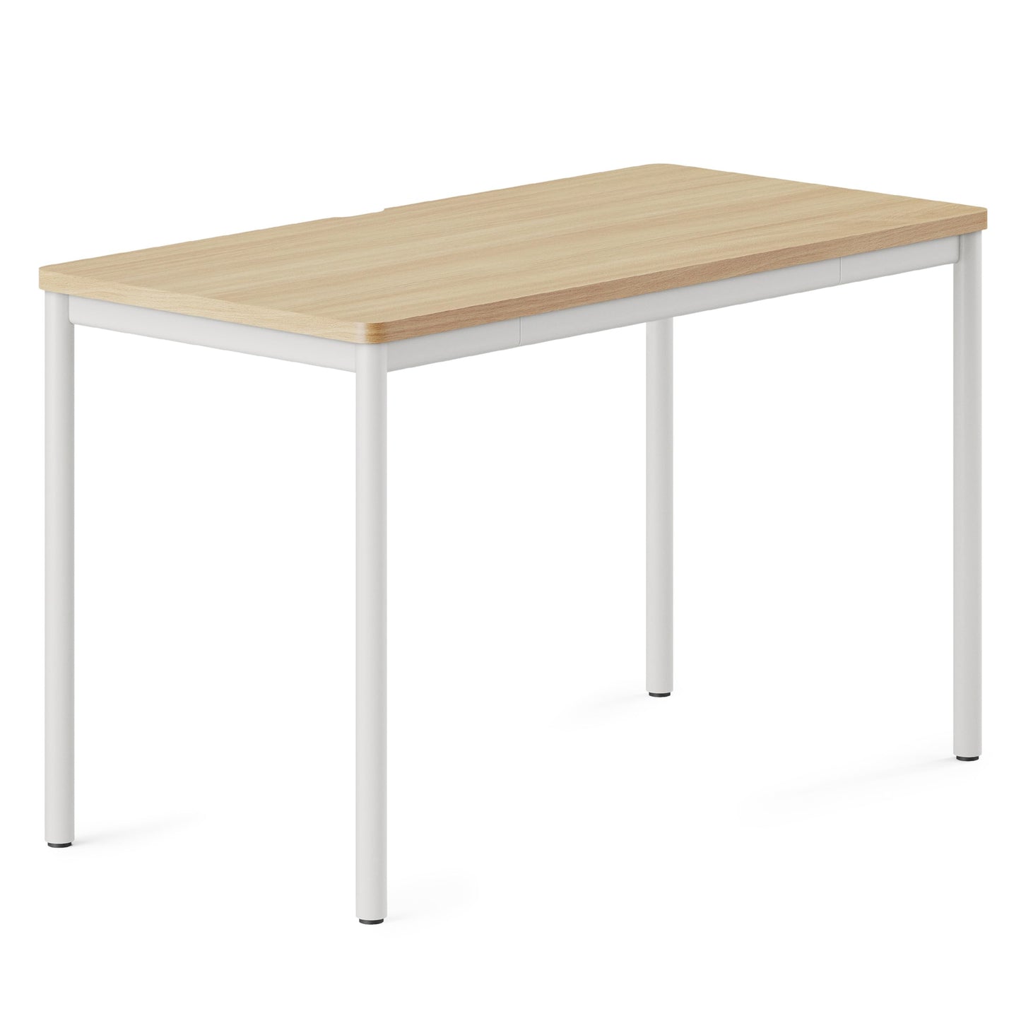 Branch Daily Desk - Functional at Home Office Desk with Effortless Assembly, Timeless Design, Rounded Corners, and Built-in Cable Notch - 36” W x 28.5” H x 24” D - Woodgrain Work Table