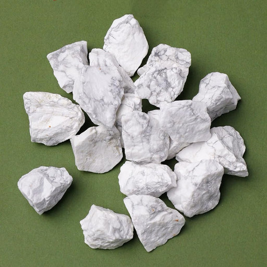 1LB Natural Howlite Raw Healing Crystals, Energy Stones for Meditation, Reiki, Chakra Balancing, Home Décor and Spiritual Gifts (30-50mm)
