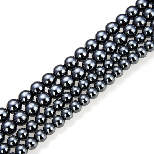 40pcs Adabele Grade A Natural Black Hematite Healing Gemstone 10mm Round Loose Beads Gem Stone Spacer for DIY Craft Jewelry Making GFC-A10