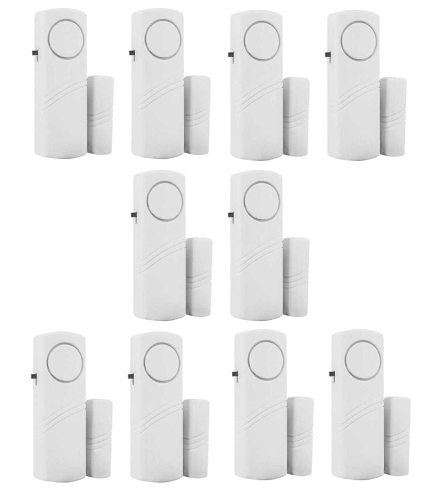 HIIXHC Personal Security Window & Door Alarm Bell | Wireless Sensor Door Window Burglar Alarm | Pack of 10