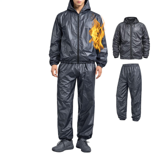 Sauna Sweat Suit Jacket Pants Hoodie Shirt Top Shapewear Trainer Workout Body Shaper Sweatsuit Boxing Workout Exercise MMA Weight Loss EVA Men Women