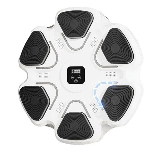Rock88 Music Boxing Machine,Wall-Mounted Interactive Boxing Target with Gloves,Boxing Music Trainer Machine with 9 Adjustable Speed for Home,White,no Gloves