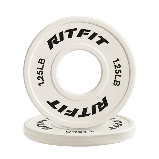 RitFit Fractional Rubber Weight Plates, Colored Bumper Plates for Starting Strength and Progressive Overload Training, Pair and Sets