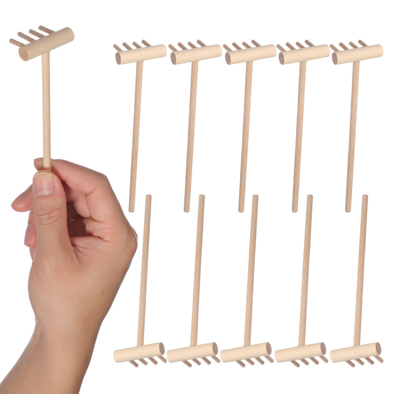 DOITOOL Mini Zen Garden Tool Rake Set, 10pc Sand Rake Tool, Meditation Feng Shui Decor Accessories for DIY Home Office Tabletop Decor