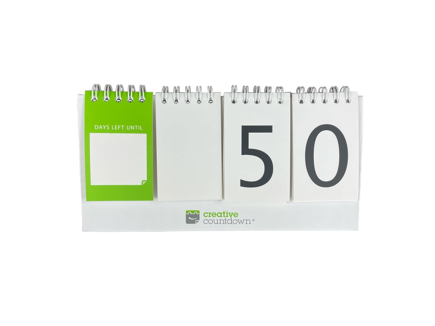 Perpetual Countdown Calendar, Days Left Tracker for Holidays, Birthdays, Anniversaries, Vacation, Goals - fully reversible - perpetual daily calendar on back side of the countdown calendar.