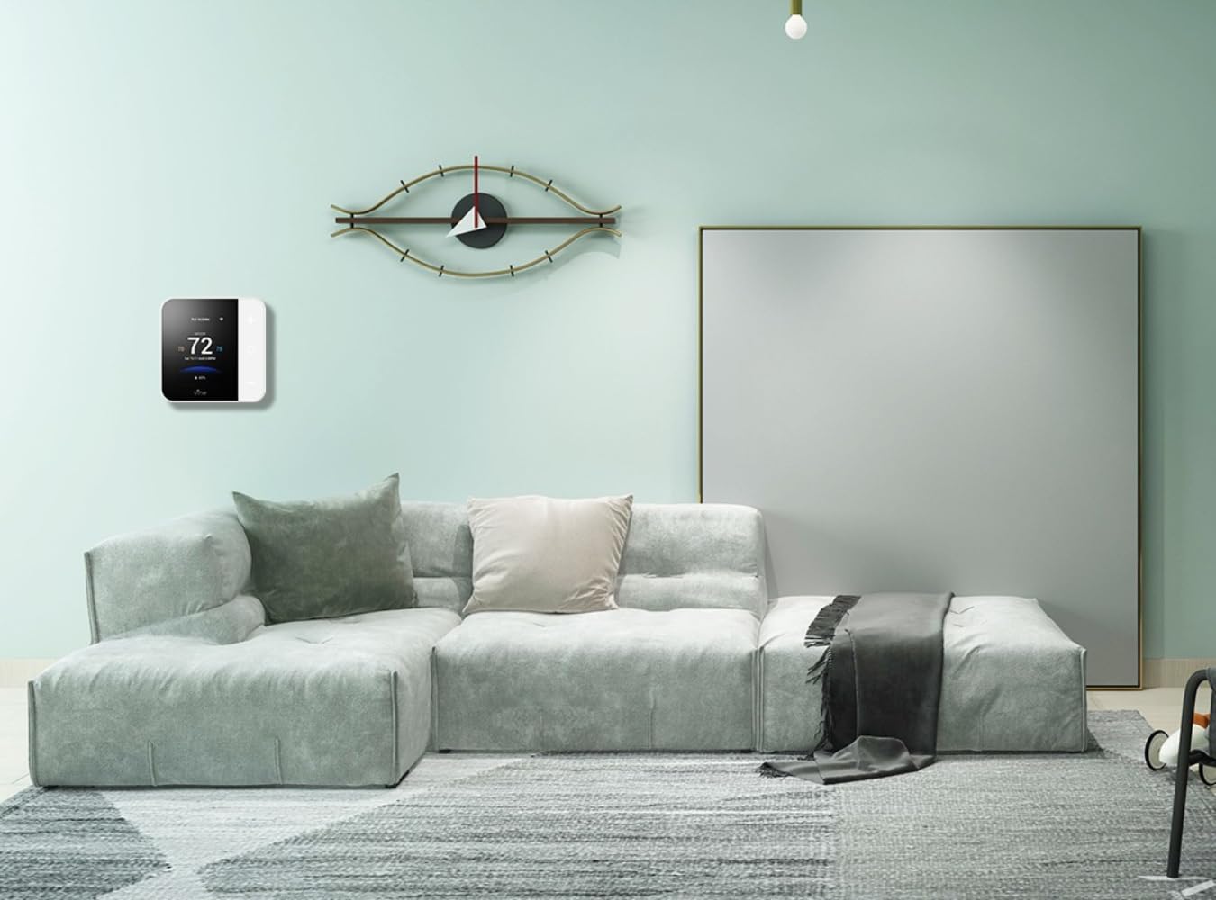 Vine Thermostat for Home with Touchscreen Color Display, WiFi Smart Thermostat Compatible with Alexa and Google Assistant, 7day/8period Programmable, Energy Saving, C-Wire Required, Screen Size 2.8"