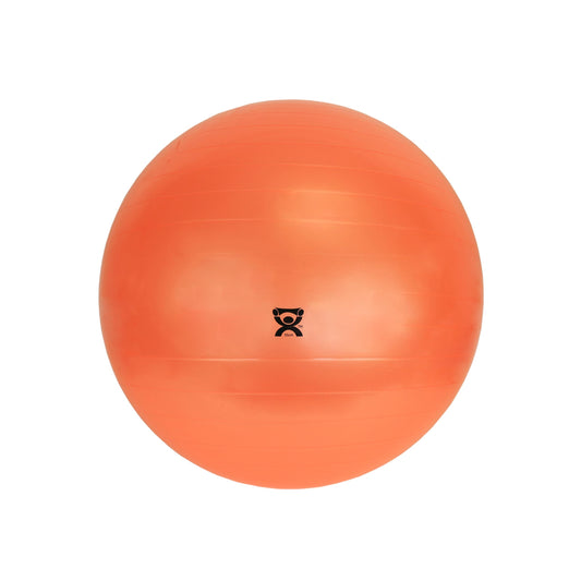 CanDo Inflatable Exercise Ball - Red 22", Durable Extra Thick Non-Slip Stability Ball for Core Workouts, Yoga, Pilates, Active Seating, Physical Therapy, Pregnancy, Home Gym, Flexibility