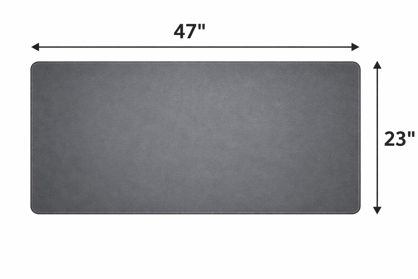 Large Desk Mat 47" x 23" – Premium PVC Leather Desk Pad, Non-Slip Office & Home Workspace Mat, Water-Resistant Writing Surface, Large Desk Protector for Laptop, Keyboard & Mouse (Grey)