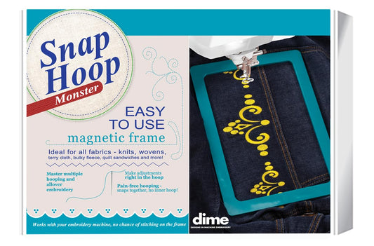 Snap Hoop Monster for Baby Lock/Brother (8" x 8") Magnetic Embroidery Hoop for Machine Embroidery