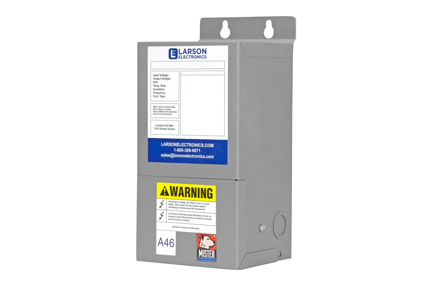 1-Phase Buck/Boost Step-Up Transformer - 208V Primary - 240V Secondary - 23.4, 40 or 70 Amps - 50/60Hz
