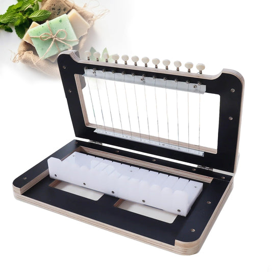 12 Wire Wooden Soap Cutter, Professional Handmade Soap Cutting Machine, Cuts 1-12 Bars, Soap Cutting Thickness: 2.5cm, for Handmade Soap Making, Candles Trimming and Cheese Cutting