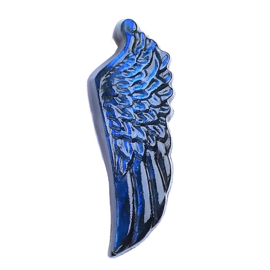 WUYOUSHI Natural Labradorite Crystal Angel Wings Statue 2.36" Carved Healing Crystal Gemstone Carving Stone Festive Day Decoration Reiki Energy Meditation Healing Home Ornament DIY