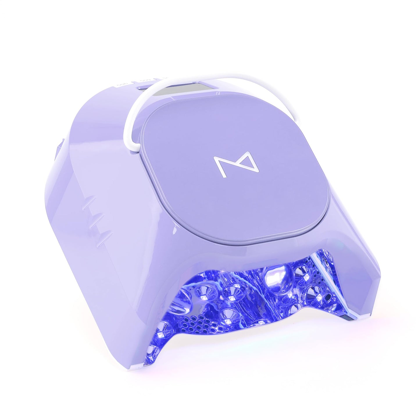 M - GlowPro Professional Hybrid 86W Wireless Rechargeable UV LED Nail Curing Lamp Cordless Nail Dryer for Gel Nails, Manicure, Pedicure (Purple)