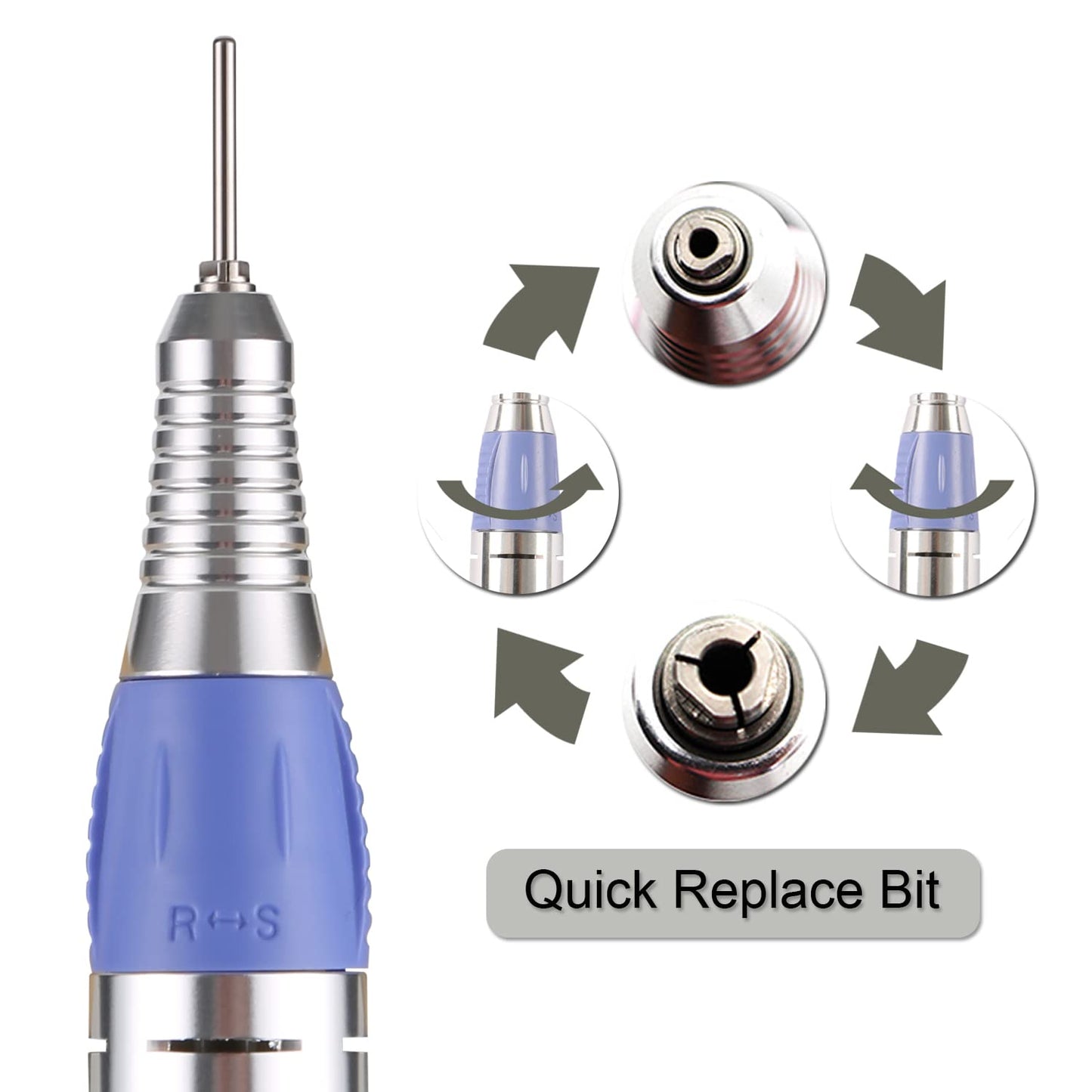 Dr.nail Nail Drill Professional 30000RPM High Speed Electric Nail Machine for Acrylic Nail Drills Nail Art Manicure Polisher Grinder Polishing Cuticle Machine Gel Nails Polisher Nail File