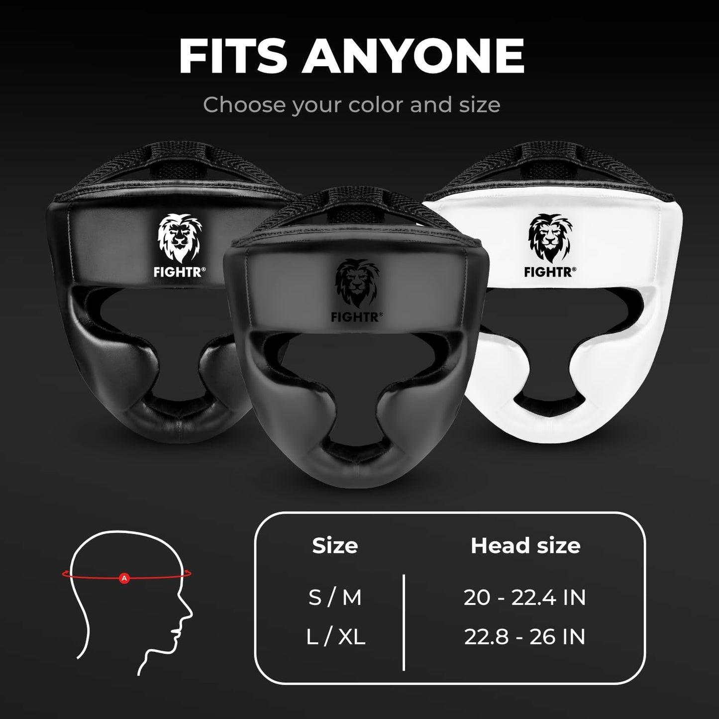 FIGHTR MMA Boxing Headgear with Best fit | Boxing Helmet Guard for Sparring | Adjustable Size for MMA, Muay Thai, Kickboxing & Martial Arts