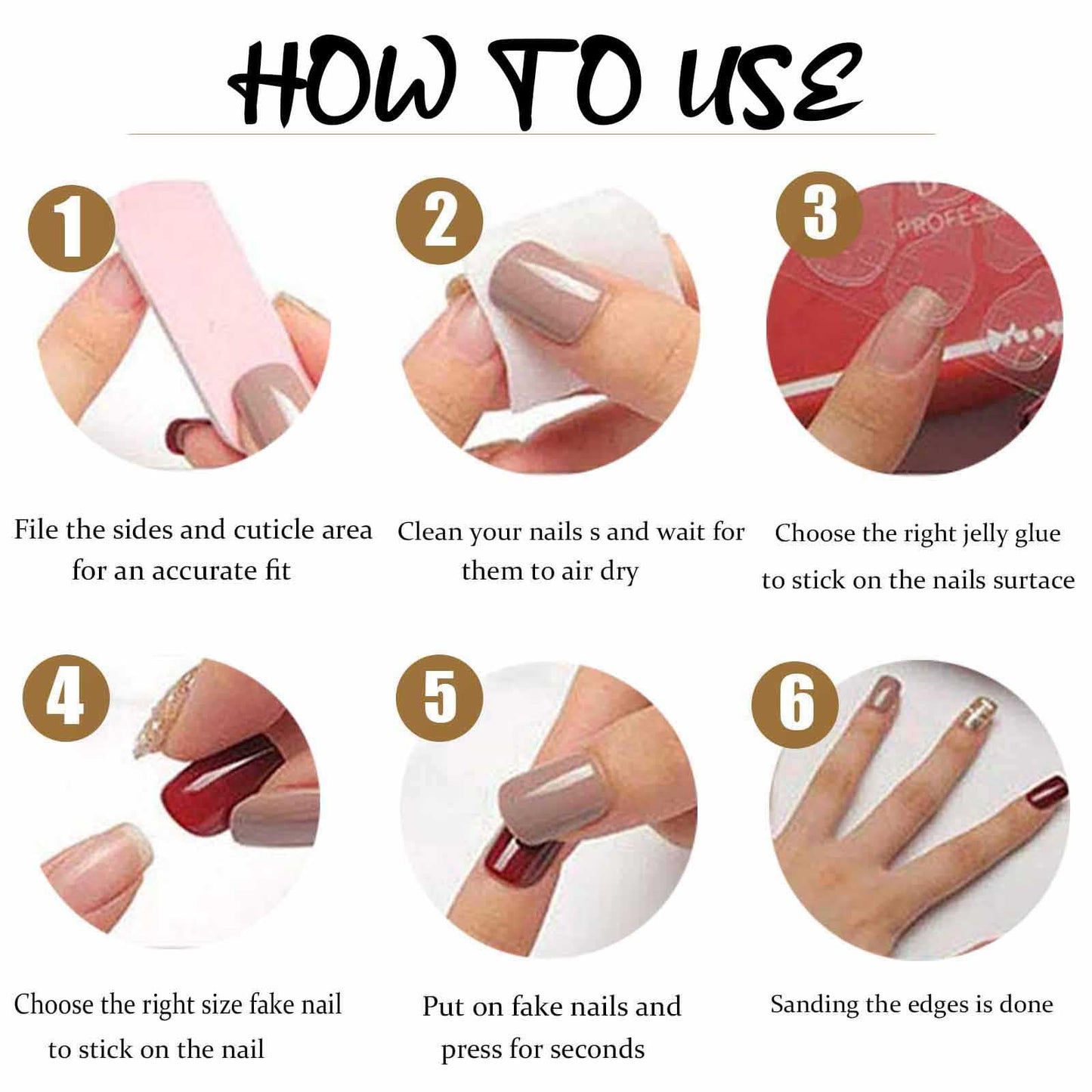 DANMANR Short Press on Nails Square French Fake Nails Full Cover Acrylic Bling False Nails for Women and Girls24PCS (Cat Eye)
