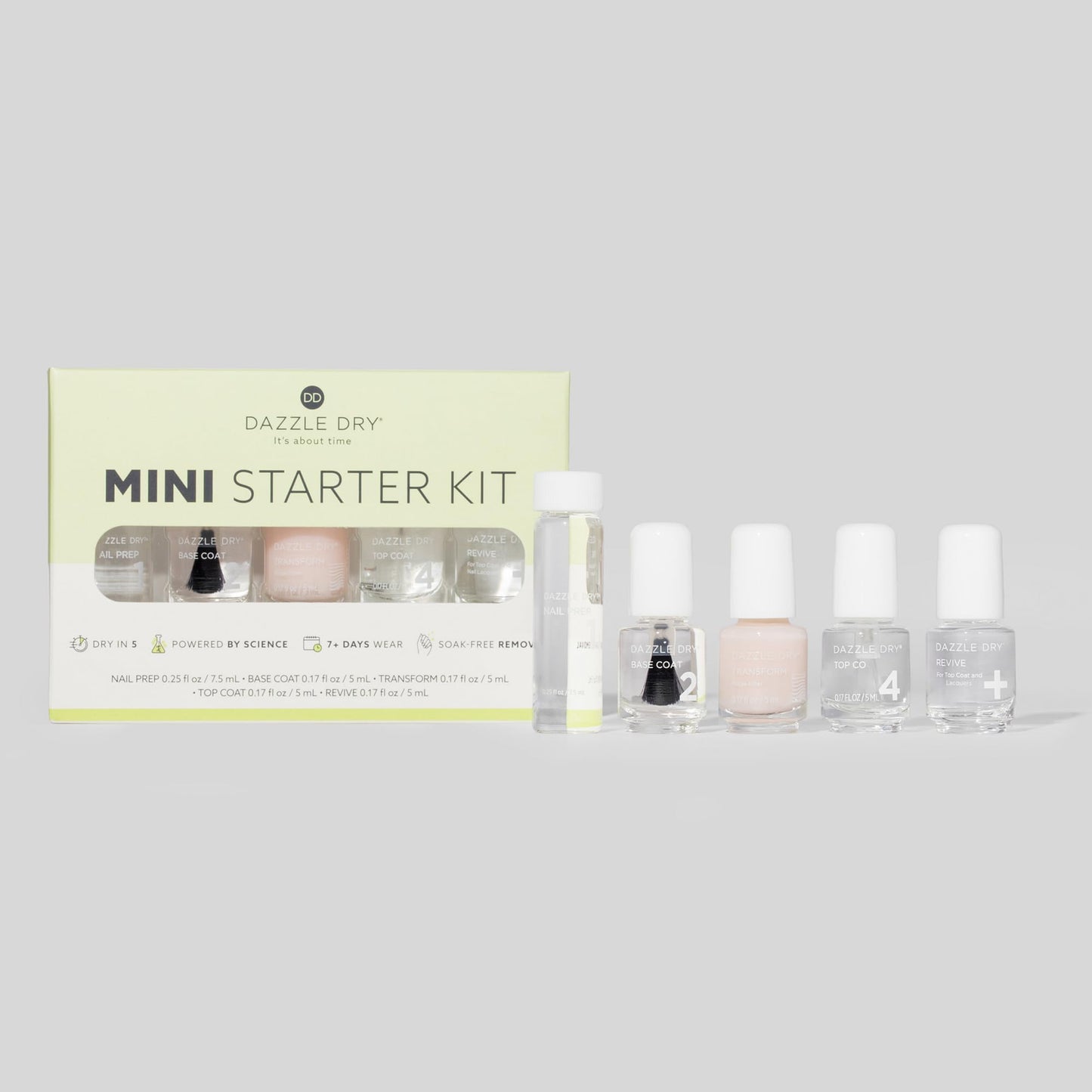 Dazzle Dry Starter Mini Kit + French Manicure Mini Flight