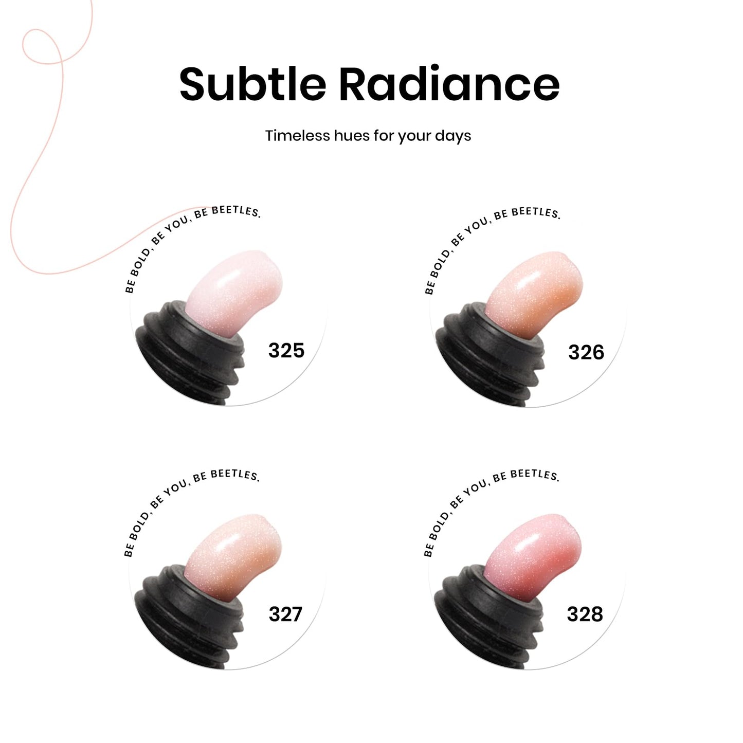 Beetles Poly Extension Gel Nail Kit, 4 Colors Nude Pink Neutral With Base Top Coat Manicure Enhancement All In One Poly Nail Gel Kit, Gift for Women