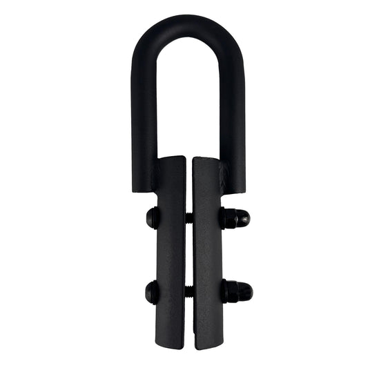 Forellfit Climbing Rope Clamp -Upgraded 2.4 lbs Solid Steel - 3X Heavier Heavy Duty Metal End Cap for 1" - 1.5" Rope, Anchor Hook for Gym Strength Training, Deck Railing & DIY Projects 600lbs Capacity