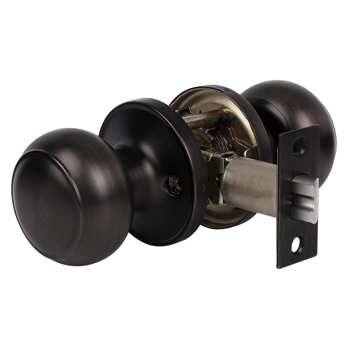 Probrico Door Knobs Interior, Closet Door Knobs Handles, Oil Rubbed Bronze, Passage Function Keyless, 3 Pack