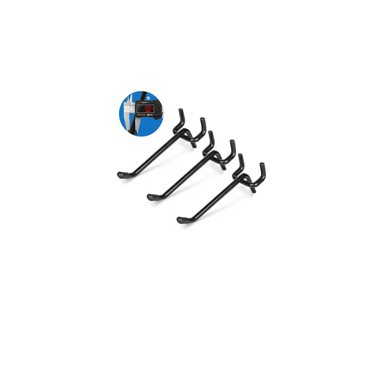Hogurity 80 Pack 4 Inch Black Pegboard Hooks,Extra Thick 1/4" Heavy Duty Peg Board Hooks for Hanging, Pegboard Accessories for Garage, Kitchen, Gym, Store Wall Organizer